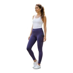 Bombshell Sportswear Purple Twist Waist Leggings With Pockets Size‎ XL